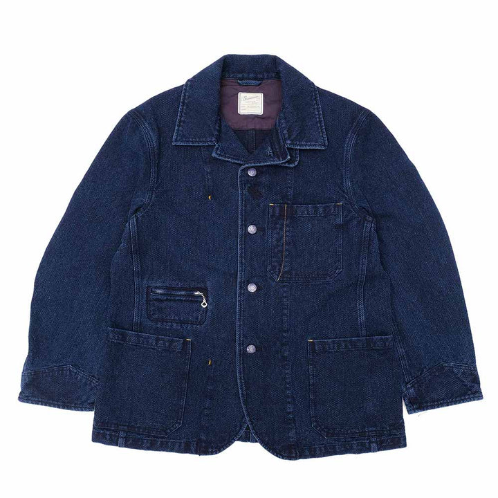 Soundman - Coverall Jacket - Birmingham - Indigo Dyed SASHIKO - 3740-655A