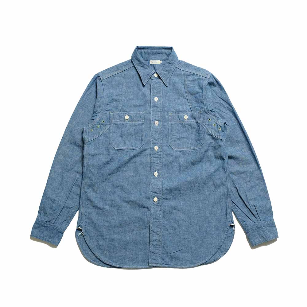WAREHOUSE - VENTILATION TRIPLE STITCH CHAMBRAY SHIRTS - 3064-25