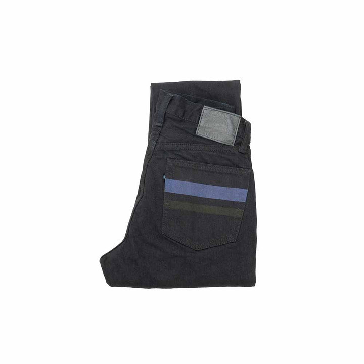 MOMOTARO JEANS - 15.7oz INDIGO × BLACK DENIM - NARROW TAPERED - MXJE3100