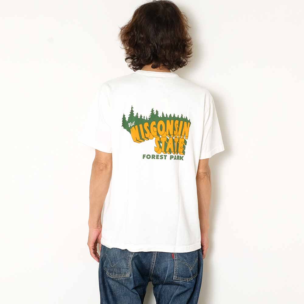 BARNS - VINTAGE LIKE S/S T-SHIRT - WISCONSIN STATE - BR-23221