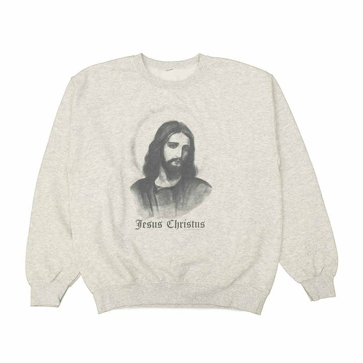 SUNNY SPORTS - THRIFTY LOOK - JESUS OVER-DYE CREW SWEAT - TL24F015