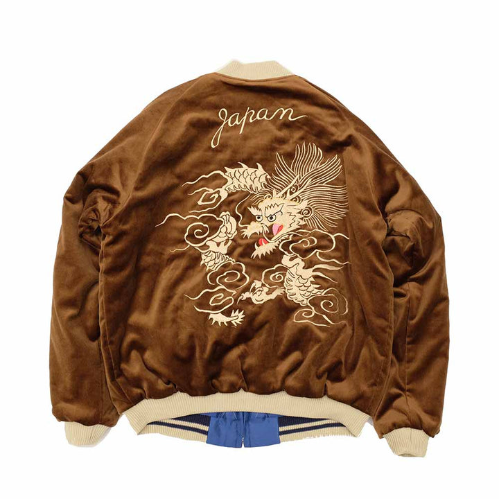 TAILOR TOYO - Velveteen Souvenir Jacket - WHITE DRAGON × BLACK EAGLE - TT15792-138