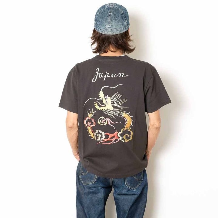 TAILOR TOYO - S/S SUKA T-SHIRT - EMBROIDERED - DRAGON - TT79744