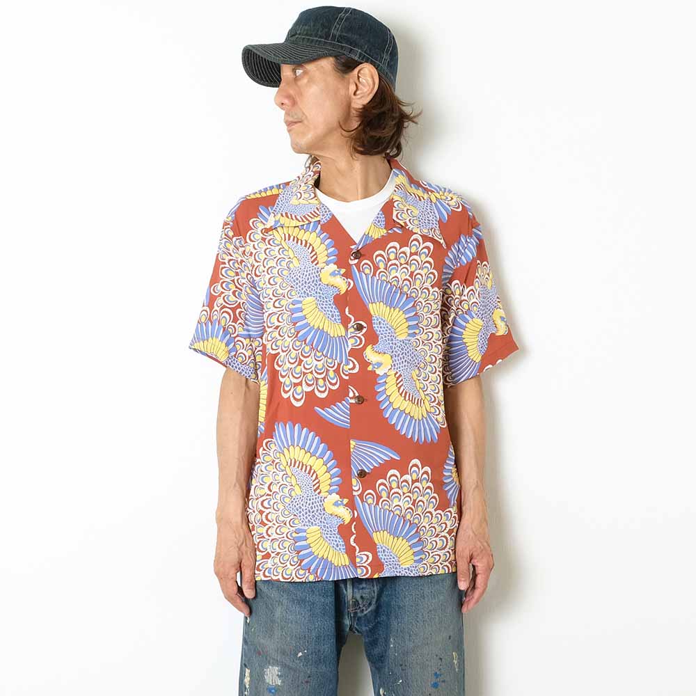 SUN SURF - RAYON HAWAIIAN SHIRT - PEACOCK - SS39428