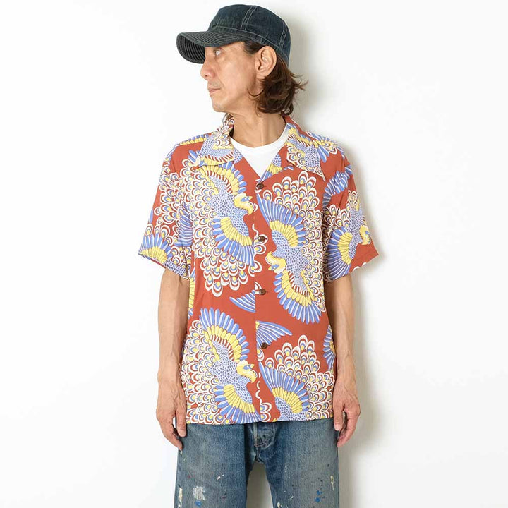 SUN SURF - RAYON HAWAIIAN SHIRT - PEACOCK - SS39428