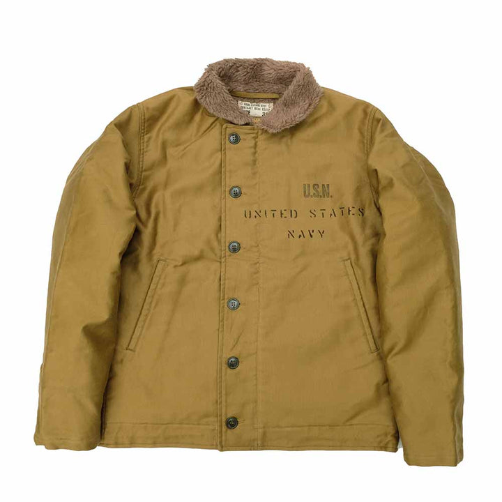 BUZZ RICKSON'S - N-1 KHAKI - NAVAL CLOYHING DEPOT DEMOTEX-ED - STENCIL MIDWAY - BR15766