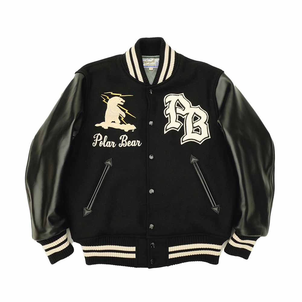 WHITESVILLE - 30oz. WOOL MELTON AWARD JACKET - POLAR BEAR