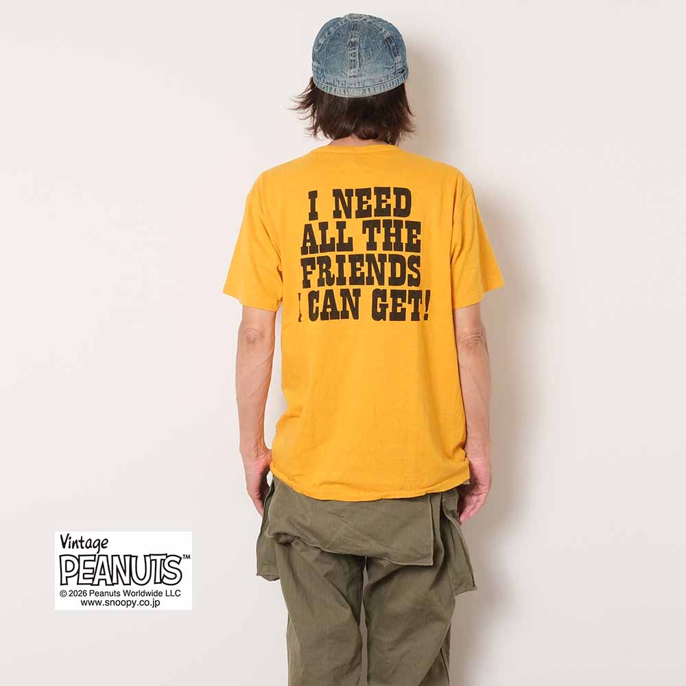 WAREHOUSE - S/S T-SHIRT - I NEED ALL THE FRIENDS (CHARLIE BROWN) - YP126S-2