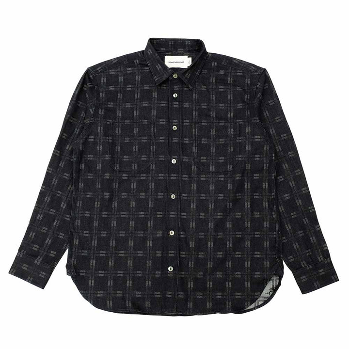 MOMOTARO JEANS - Triple Stitch Cross Check Jacquard Shirt - MXLS1035