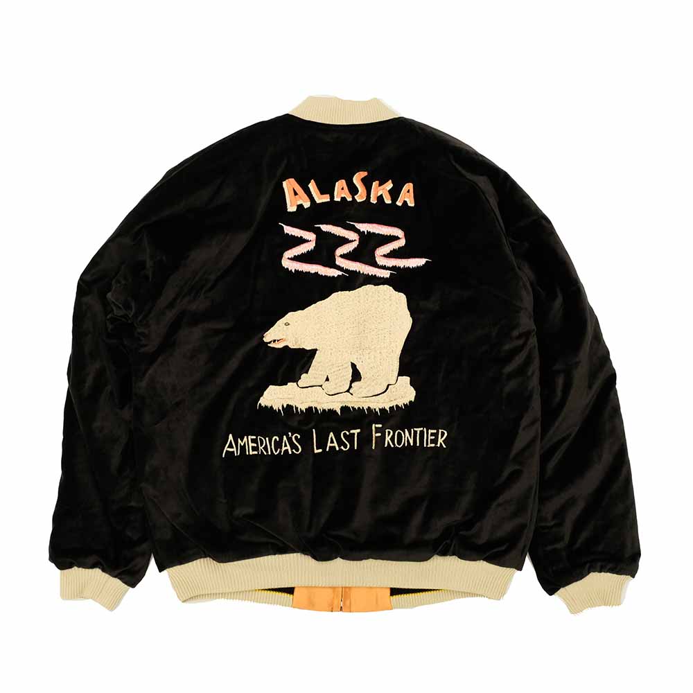 TAILOR TOYO - Velveteen Souvenir Jacket - POLAR BEAR x ALASKA MAP