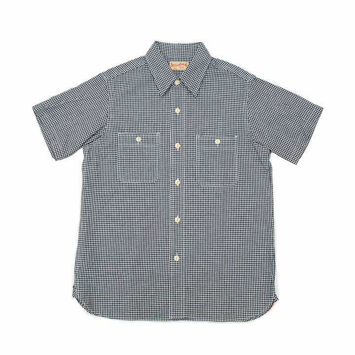 SUGAR CANE - INDIGO CHAMBRAY - S/S WORK SHIRT - SC39292