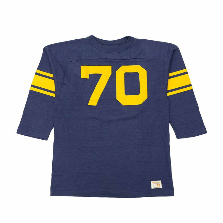 WAREHOUSE - 7/10 SLEEVE FOOTBALL T-SHIRT - NO. 70 - 4063NO-25