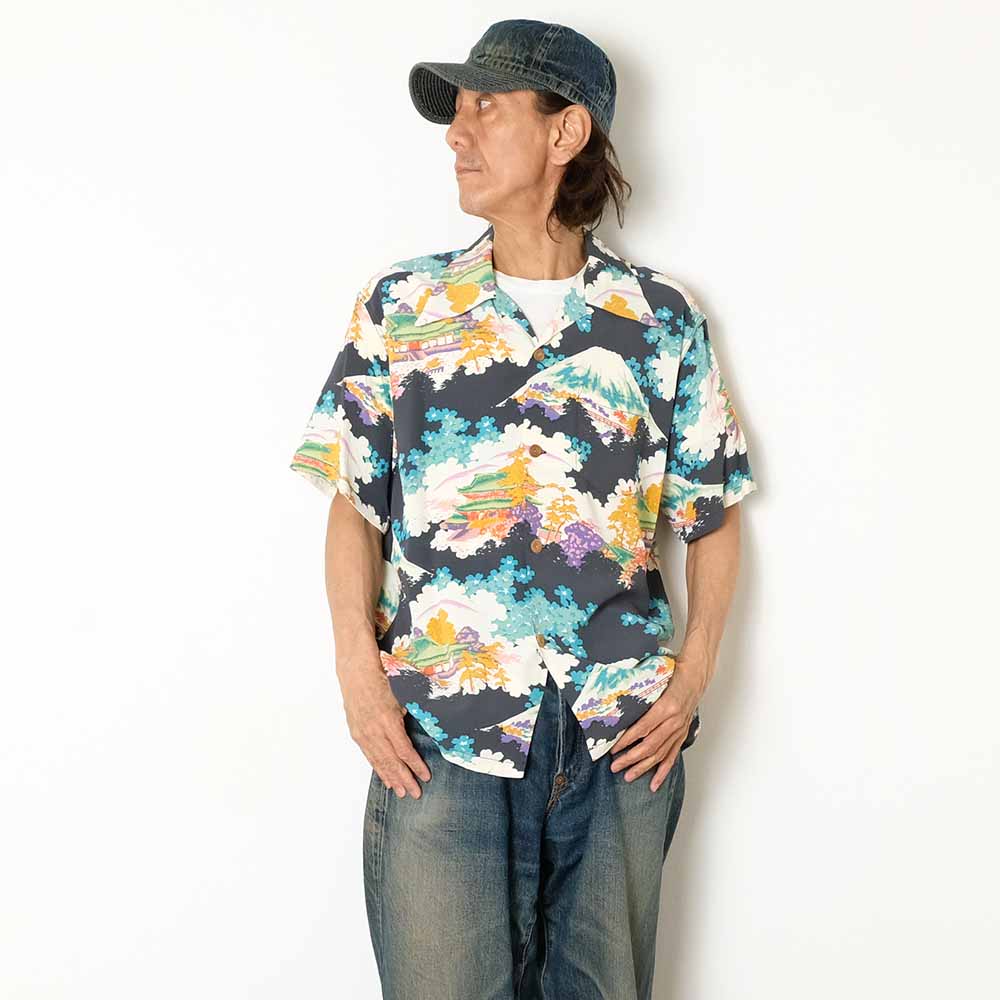 SUN SURF - S/S RAYON HAWAIIAN SHIRT - ANCIENT CAPITAL - SS39618