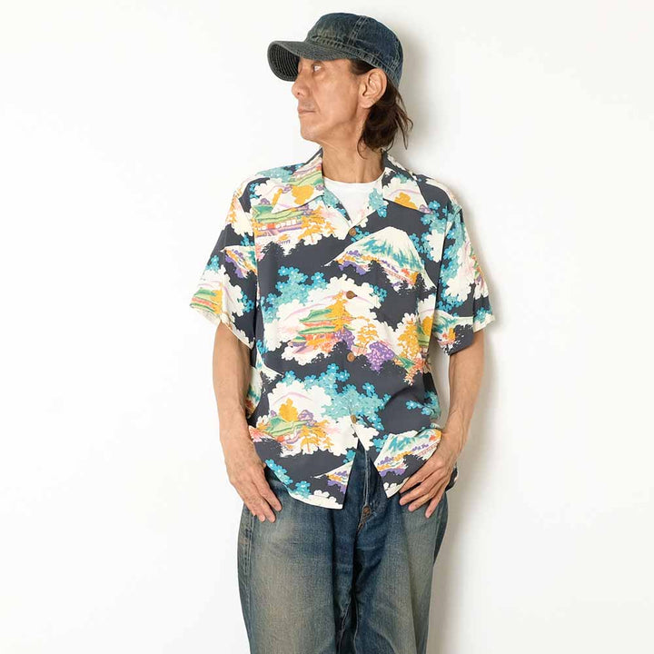 SUN SURF - S/S RAYON HAWAIIAN SHIRT - ANCIENT CAPITAL - SS39618