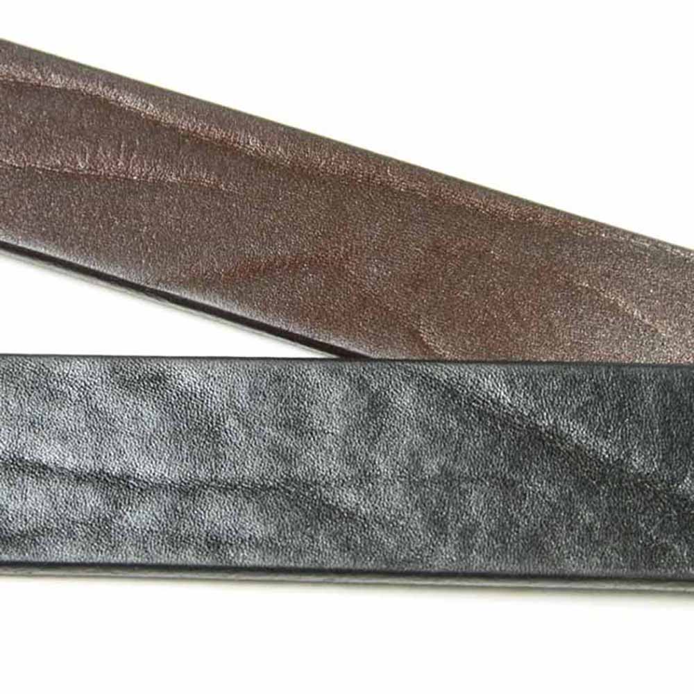 BARNS - TOCHIGI LEATHER BELT - Gold Color Buckle - LE-3055