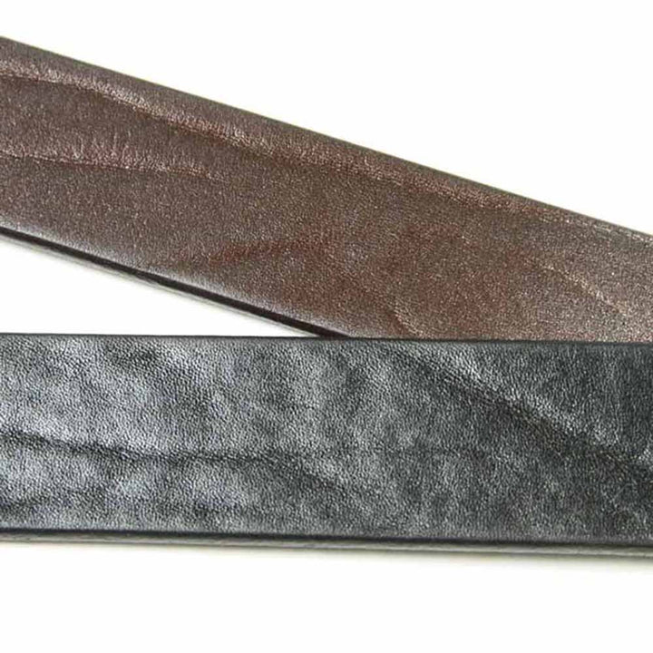 BARNS - TOCHIGI LEATHER BELT - Gold Color Buckle - LE-3055