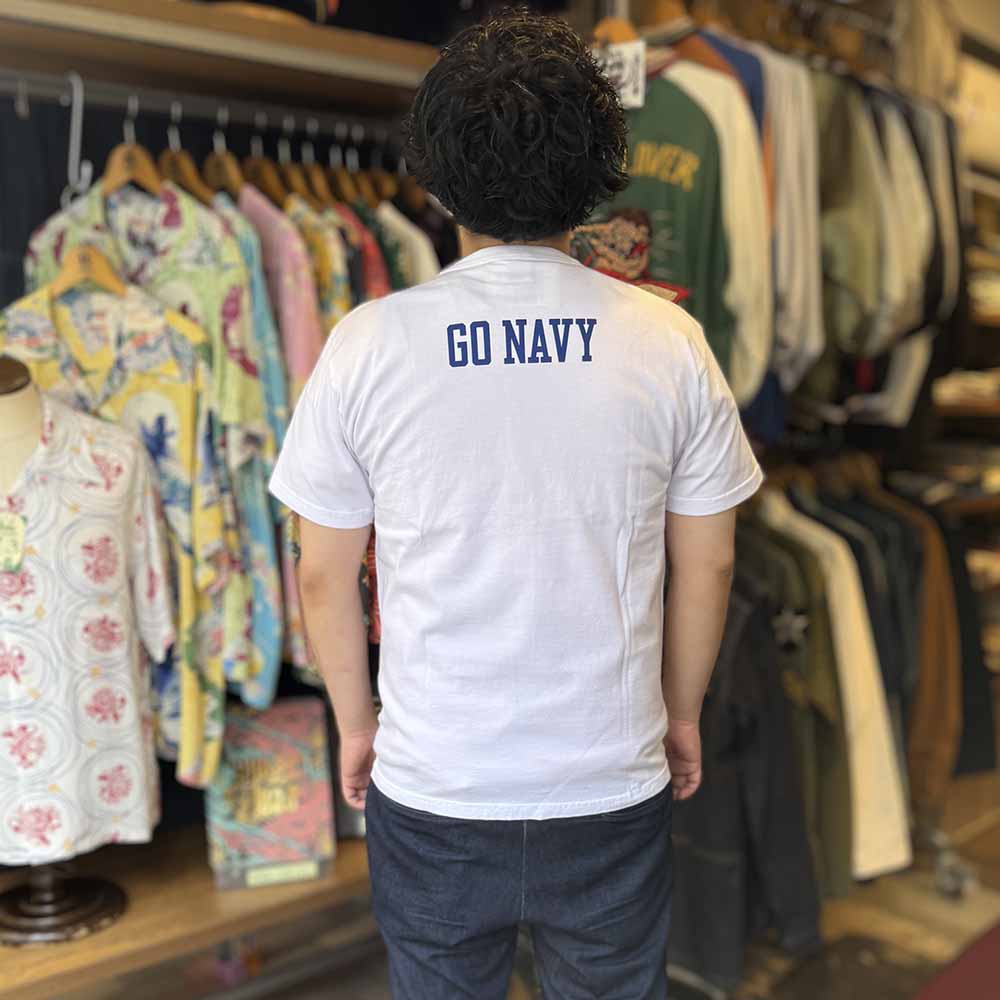 BUZZ RICKSON'S - S/S T-SHIRT - BEAT ARMY GO NAVY - BR79702