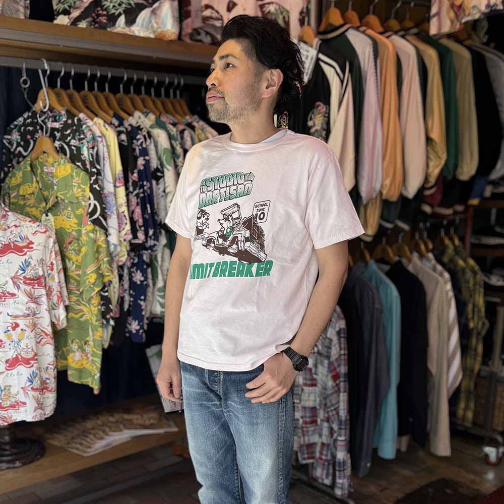 STUDIO D’ARTISAN - USA COTTON PRINT T-SHIRT - LIMIT BREAKER - 8180A