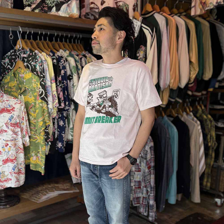 STUDIO D’ARTISAN - USA COTTON PRINT T-SHIRT - LIMIT BREAKER - 8180A