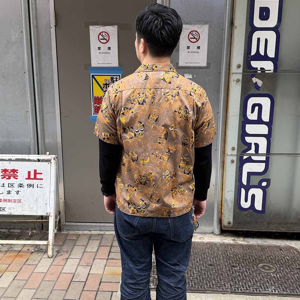 STAR OF HOLLYWOOD - TYPEWRITER COTTON OPEN SHIRT - OWL - SH39494