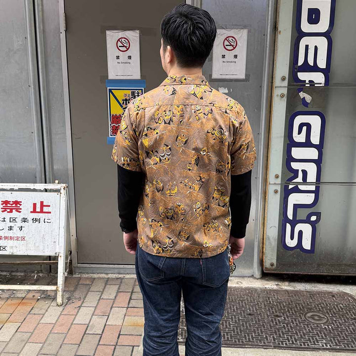 STAR OF HOLLYWOOD - TYPEWRITER COTTON OPEN SHIRT - OWL - SH39494