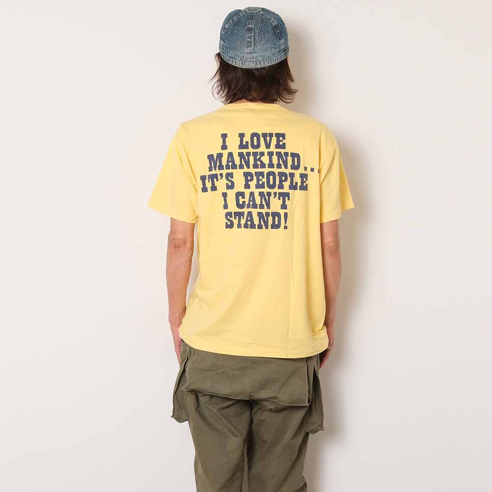 WAREHOUSE - S/S T-SHIRT - LOVE MANKIND... - LINUS - YP126S-4
