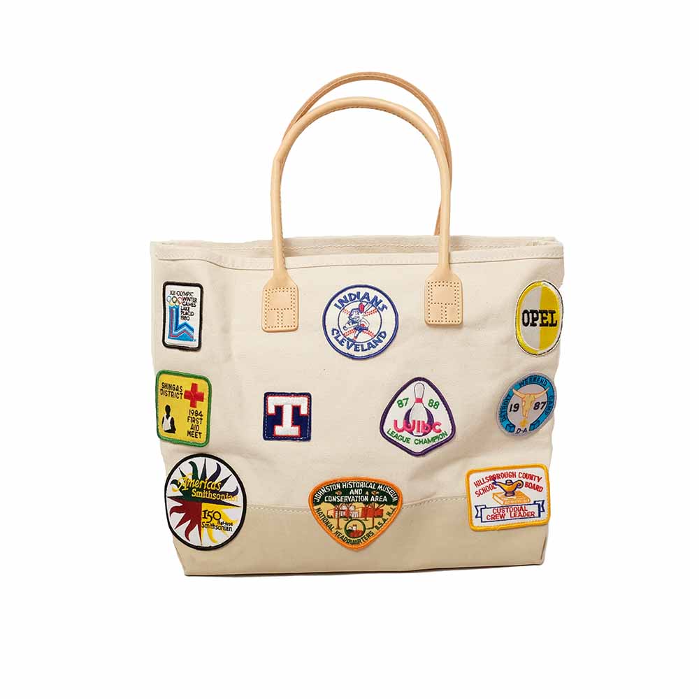 HERITAGE LEATHER CO. - VINTAGE PATCH DAY TOTE - HLC-9212