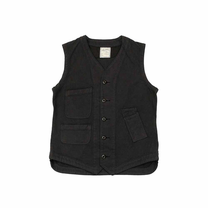Soundman - Working Waist Coat - Marcy - Sashiko Style Dobby - M376-454Y