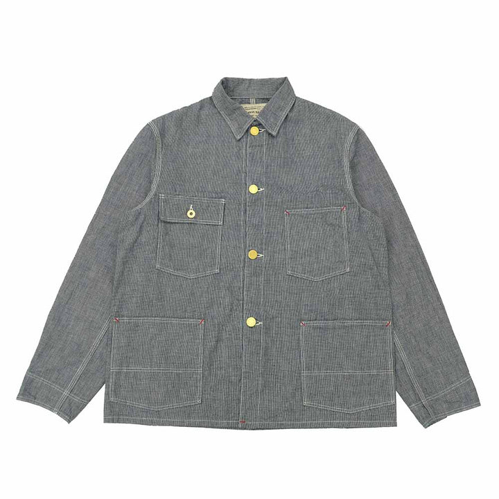 WAREHOUSE - INDOGO PINCHECK CHANGE BUTTON COVERALL - NON WASH - 2195