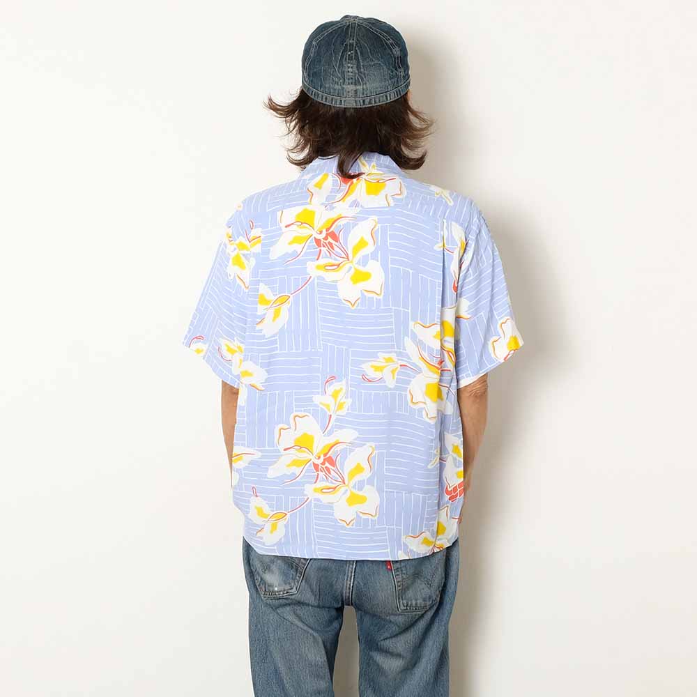 SUN SURF - S/S RAYON HAWAIIAN SHIRT - WHITE GINGER - SS39615