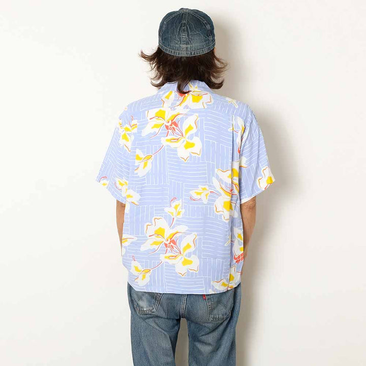 SUN SURF - S/S RAYON HAWAIIAN SHIRT - WHITE GINGER - SS39615