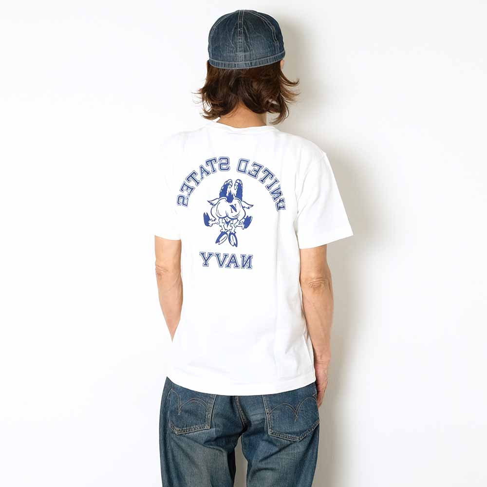 BUZZ RICKSON'S - SLUB YARN T-SHIRT - UNITED STATES NAVY - BR79566