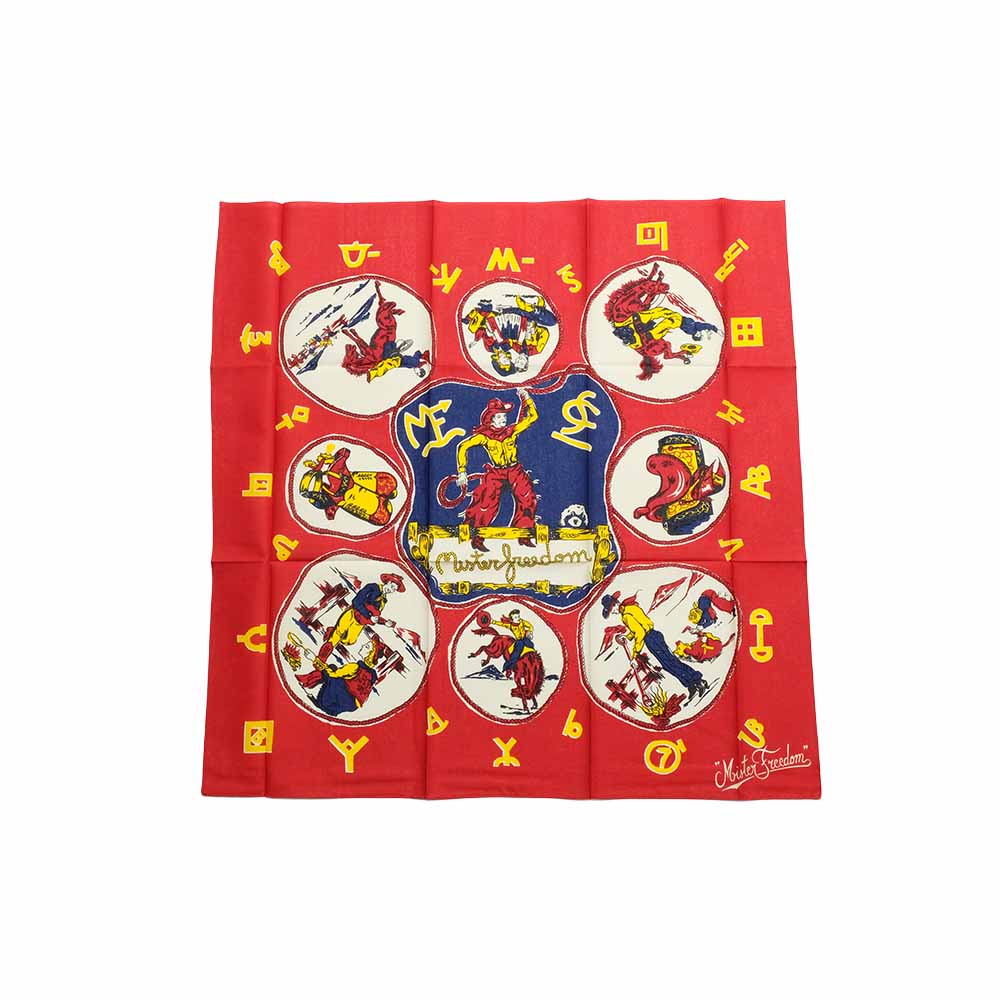 SUGAR CANE - Mister Freedom - 23"x23" SELVAGE BANDANA - JV KERCHIEF - SC02884