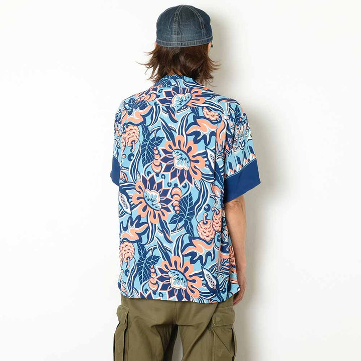 SUN SURF - RAYON HAWAIIAN SHIRT - FLOWER FIELD BORDER - SS39430