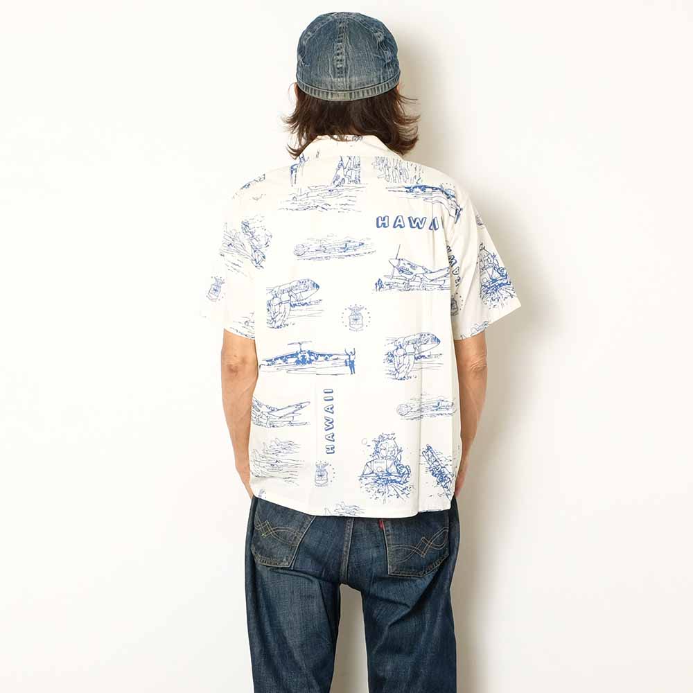 SUN SURF - COTTON BROAD HAWAIIAN SHIRT - ISLAND AVIATION - SS39698