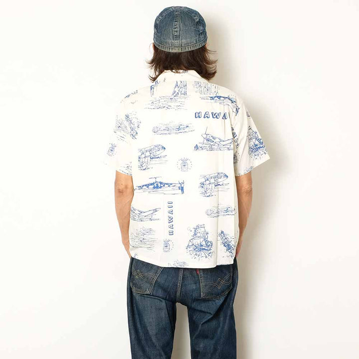 SUN SURF - COTTON BROAD HAWAIIAN SHIRT - ISLAND AVIATION - SS39698