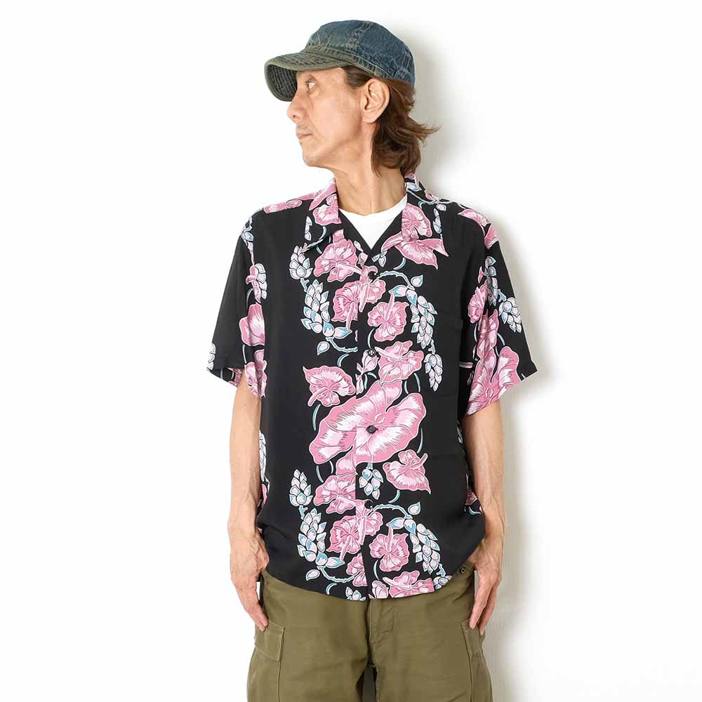 SUN SURF - S/S RAYON HAWAIIAN SHIRT - ISLAND FLOWER CHAIN - SS39425