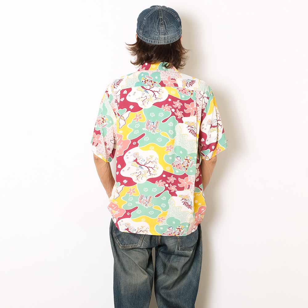 SUN SURF - S/S RAYON HAWAIIAN SHIRT - PARADISE HULA - SS39624