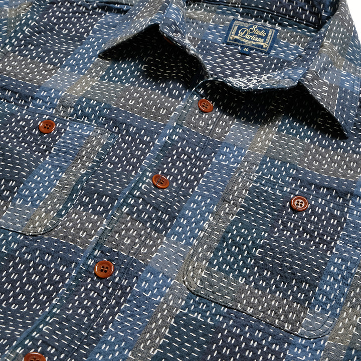 STUDIO D’ARTISAN - NORAGI SASHIKO SHIRT - 5651
