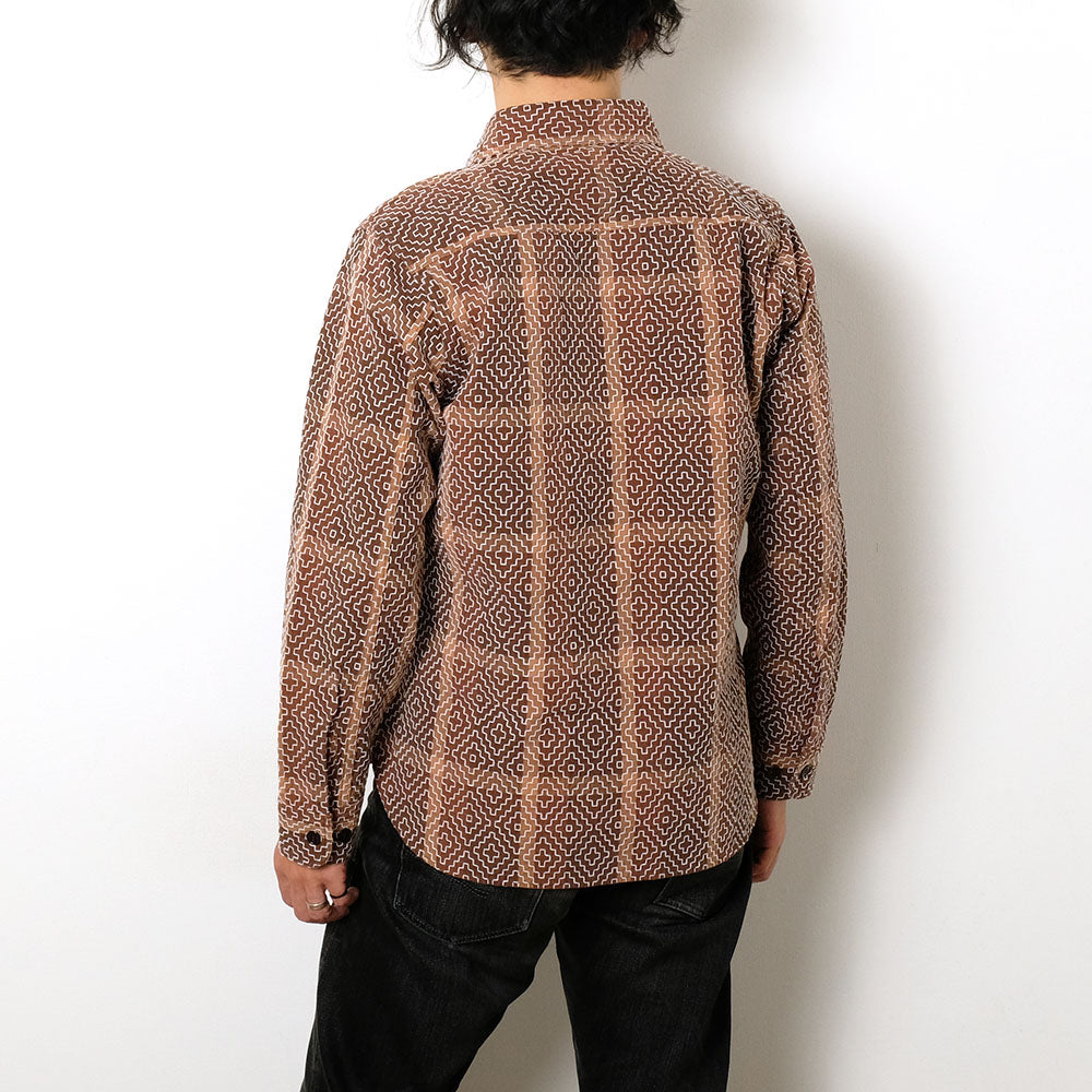 STUDIO D’ARTISAN - Kakishibu Noragi Sashiko Shirts - 5726