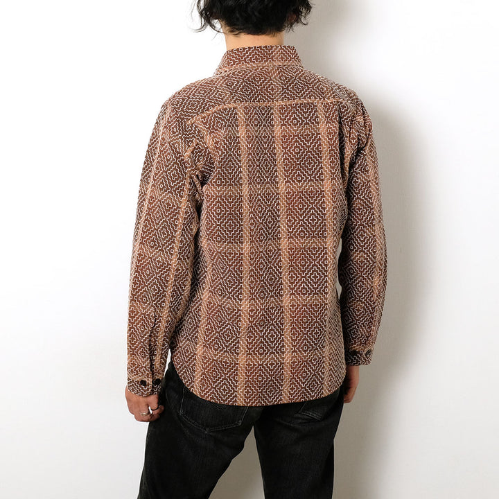 STUDIO D’ARTISAN - Kakishibu Noragi Sashiko Shirts - 5726