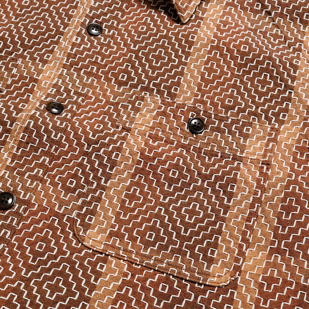 STUDIO D’ARTISAN - Kakishibu Noragi Sashiko Shirts - 5726
