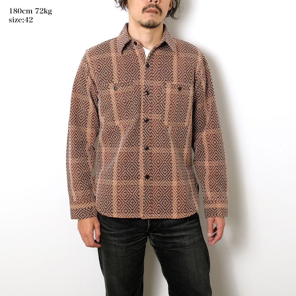 STUDIO D’ARTISAN - Kakishibu Noragi Sashiko Shirts - 5726