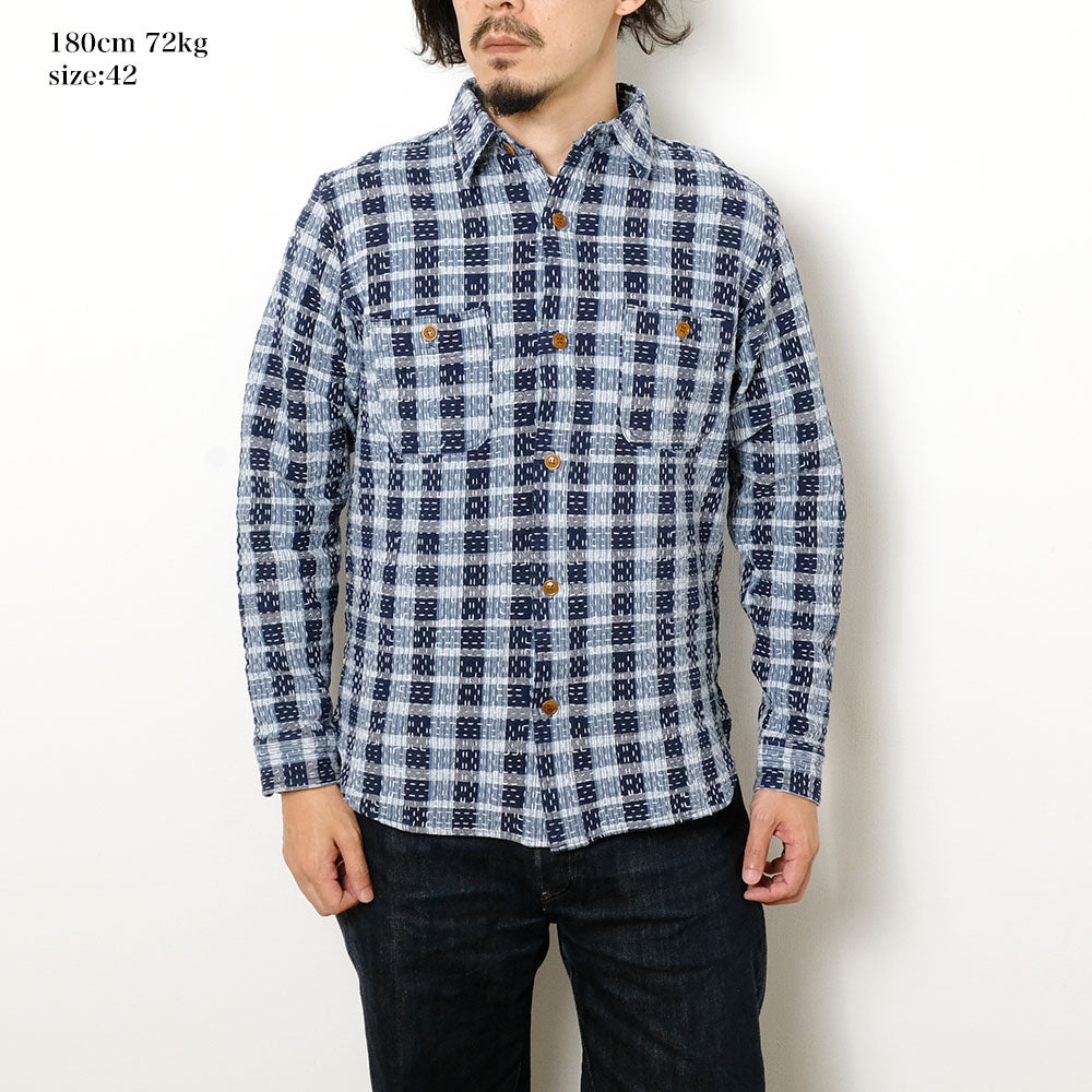 STUDIO D’ARTISAN - INDIGO NORAGI WORK SHIRT - 5737