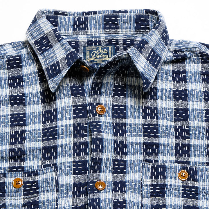 STUDIO D’ARTISAN - INDIGO NORAGI WORK SHIRT - 5737