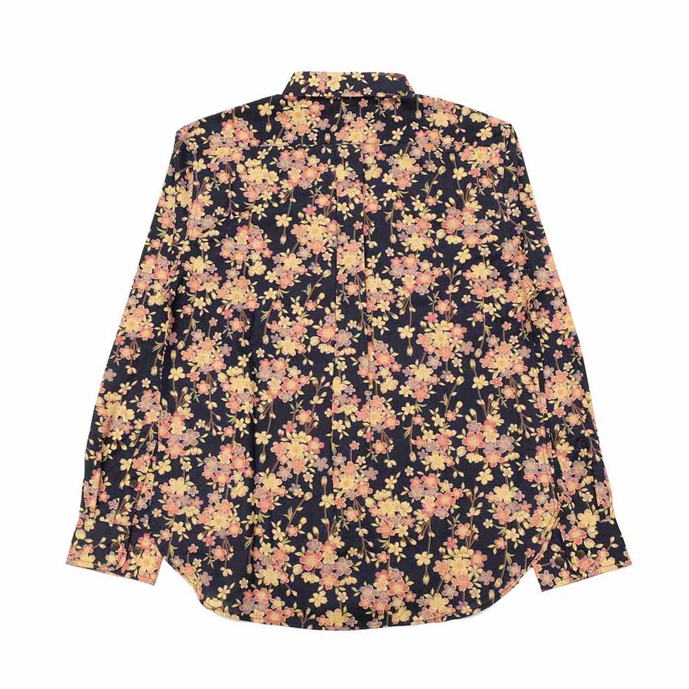衣櫻 - シーチング素材 - 長袖レギュラーシャツ - 枝垂桜 - SA1721