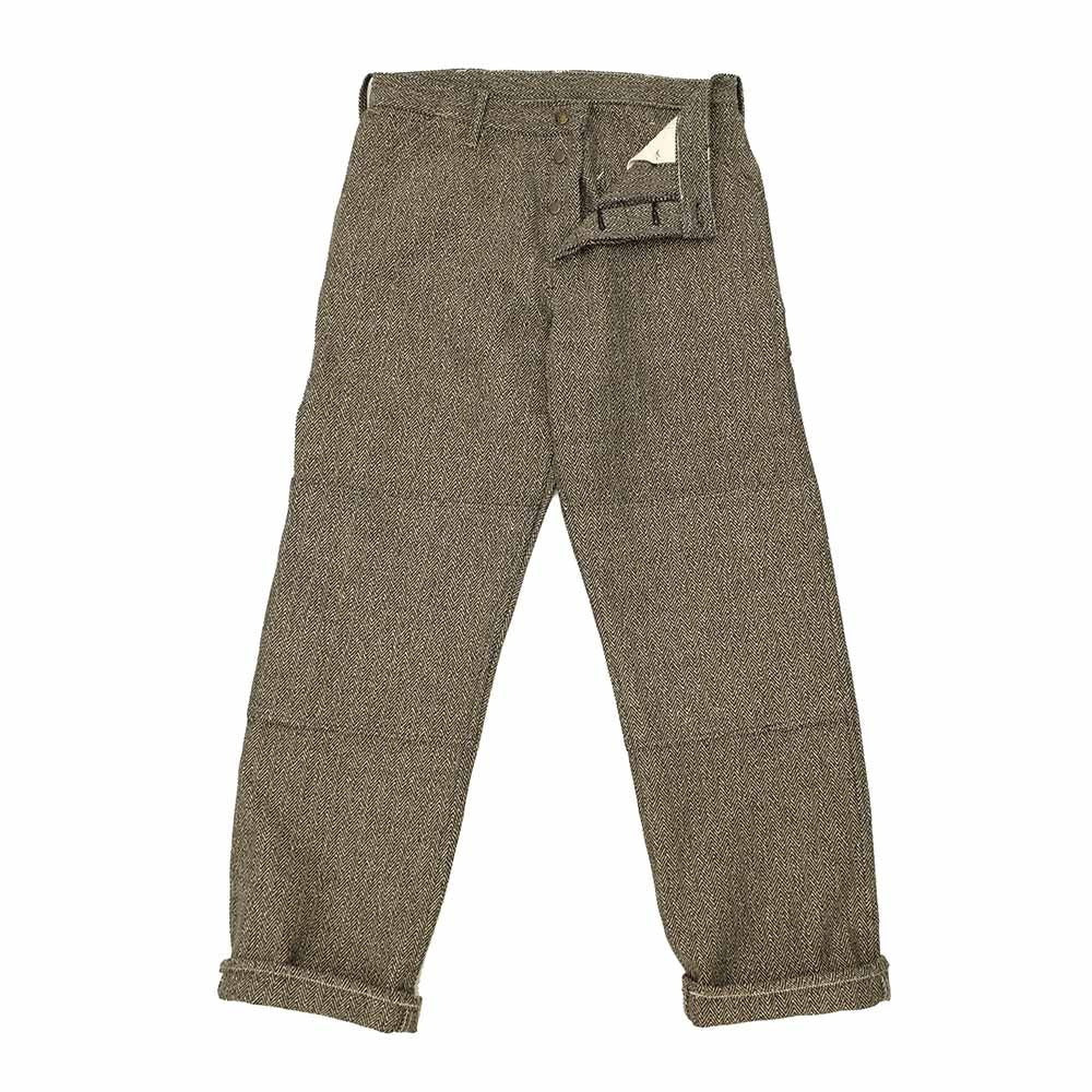 SUGAR CANE - FICTION ROMANCE - 16.7oz. INDIGO TWEED WORK PANTS - SC42609
