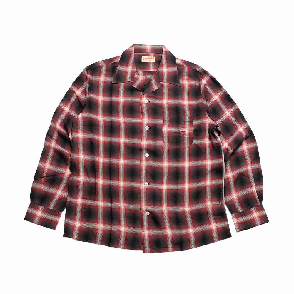 SUGAR CANE - RAYON OMBRE CHECK OPEN SHIRT - SC29120