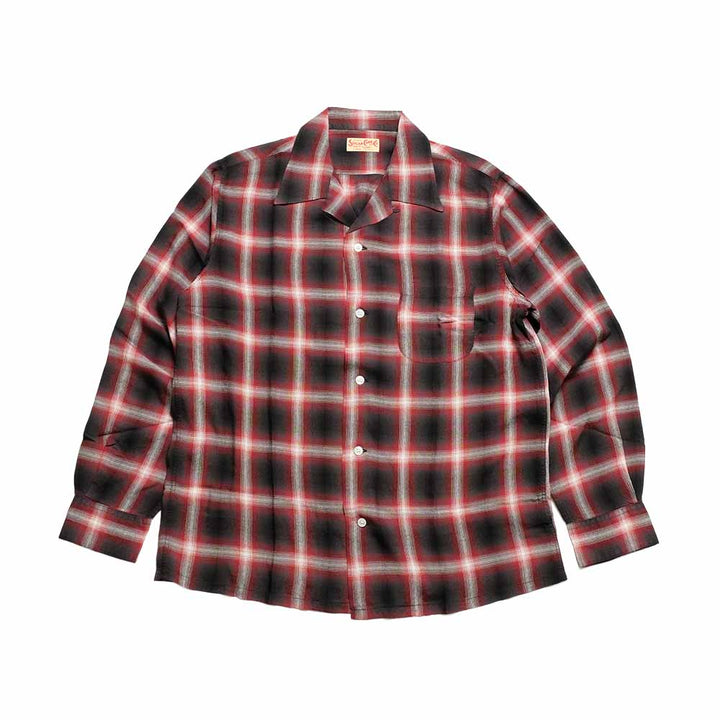 SUGAR CANE - RAYON OMBRE CHECK OPEN SHIRT - SC29120