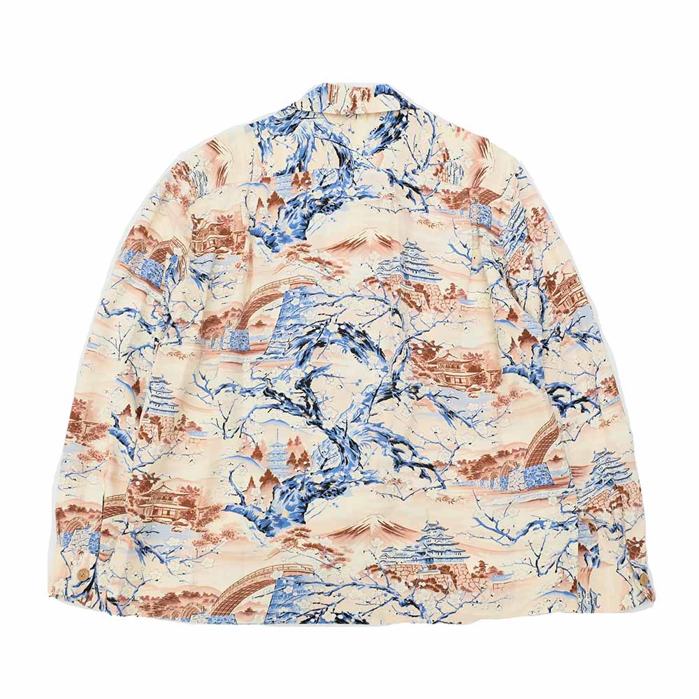 SUN SURF - STORE LIMITED - L/S RAYON HAWAIIAN SHIRT - SCENERY OF JAPAN - SS39422LS